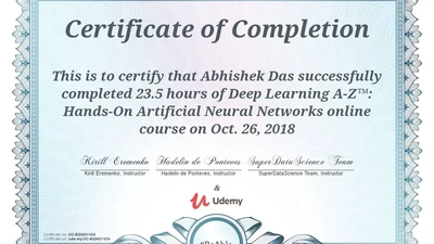 Deep Learning A-Z Certification featured image